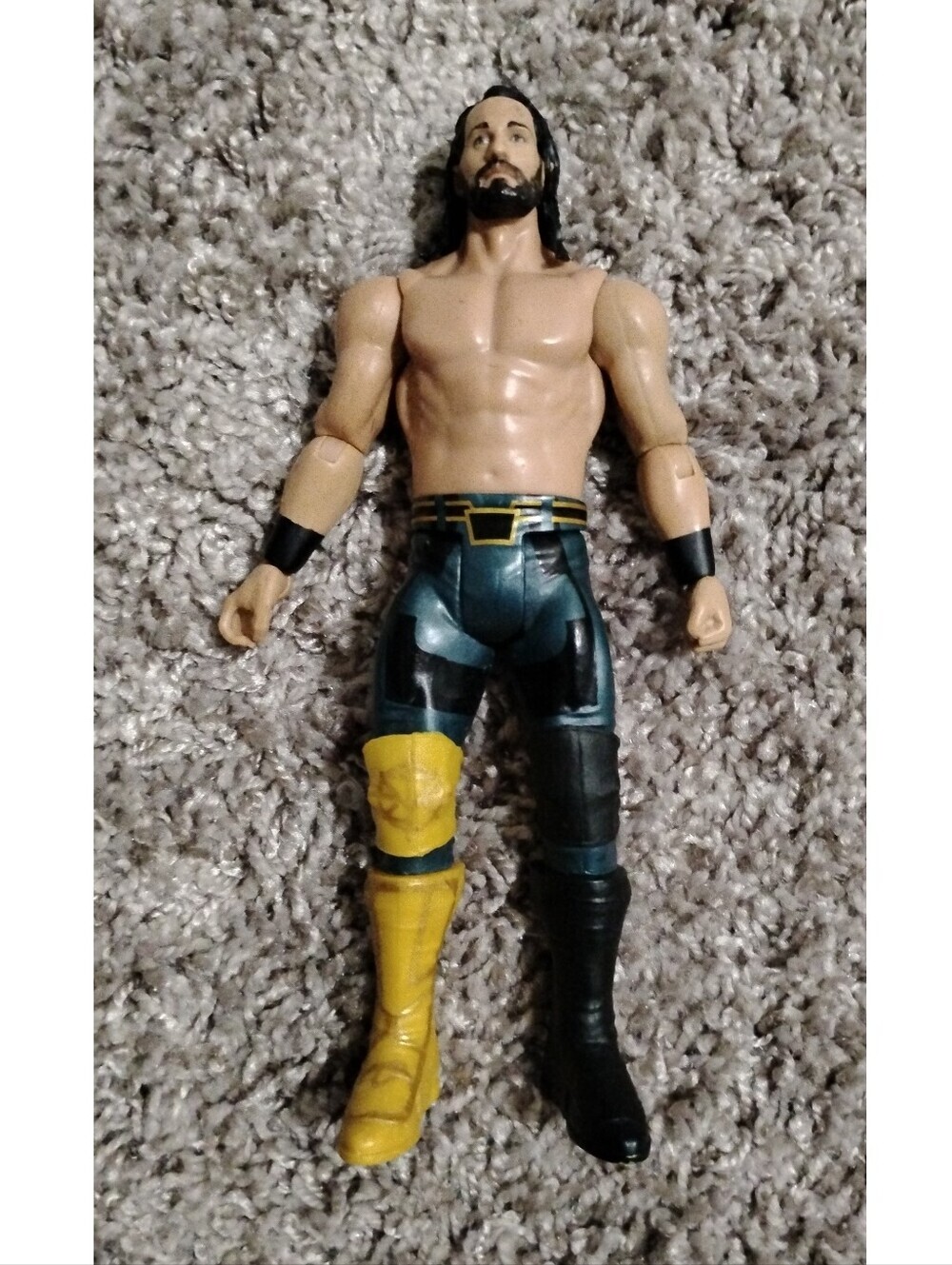 WWE Seth "Freakin" Rollins Action Figure - Blue/Yellow Attire Loose 7"